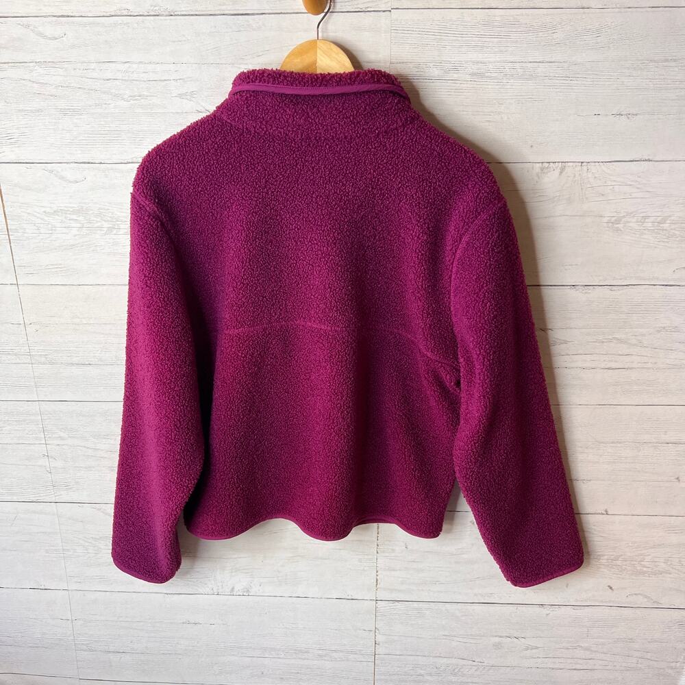 Z by Zella Jacket Womens Size Small Plum Purple Sherpa Snap Button Closure - Picture 10 of 15
